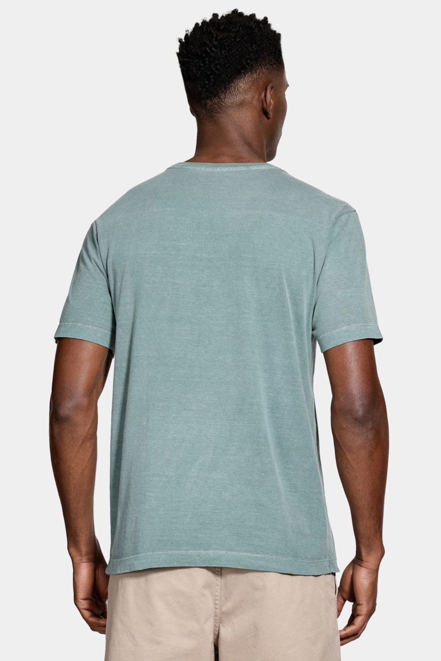 Camiseta Básica Algodão Manga Curta Bordado Verde Bandeira — foto 4 de 5