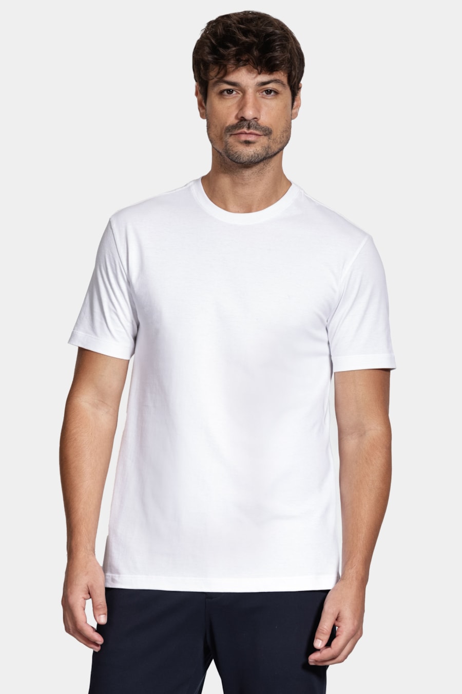 Camiseta Basica Algodão Manga Curta Branco — foto 1 de 5