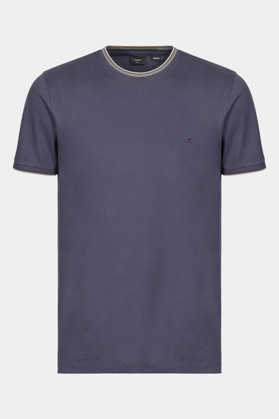 Camiseta Básica Friso na Gola Azul Marinho — foto 5 de 6