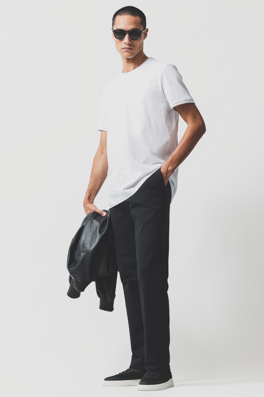 Camiseta Básica Friso na Gola Branco — foto 2 de 5