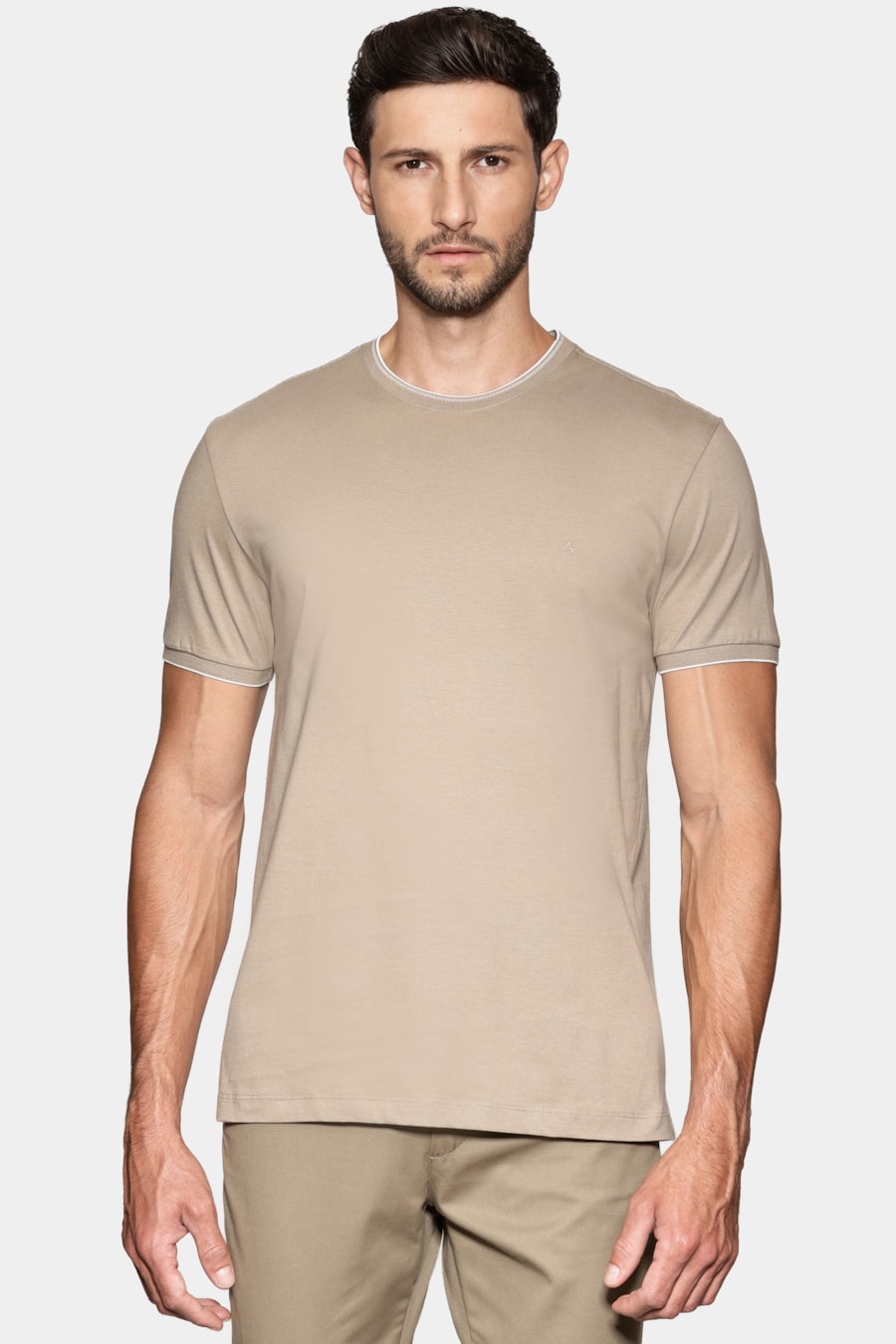 Camiseta Básica Friso na Gola Fendi 117 — foto 1 de 6