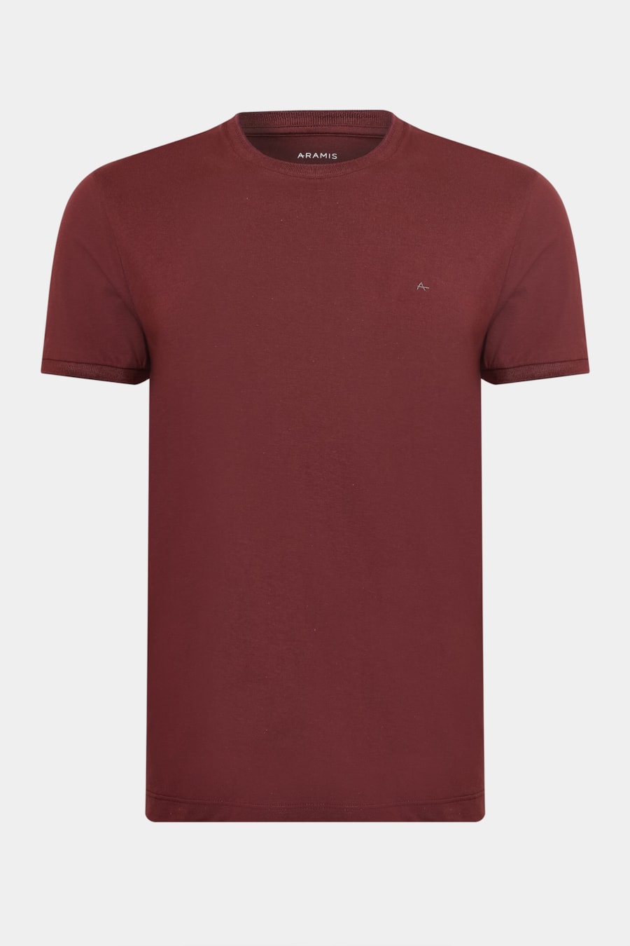 Camiseta Básica Friso na Gola Merlot 119