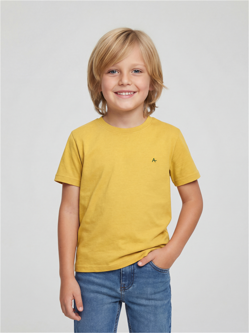Camiseta Básica Infantil Amarelo