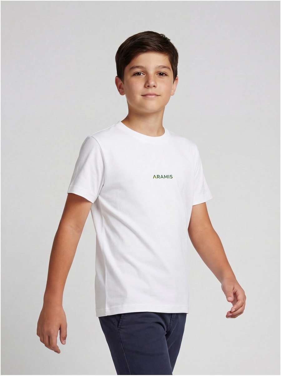 Camiseta Básica Infantil Aramis Off White — foto 1 de 3