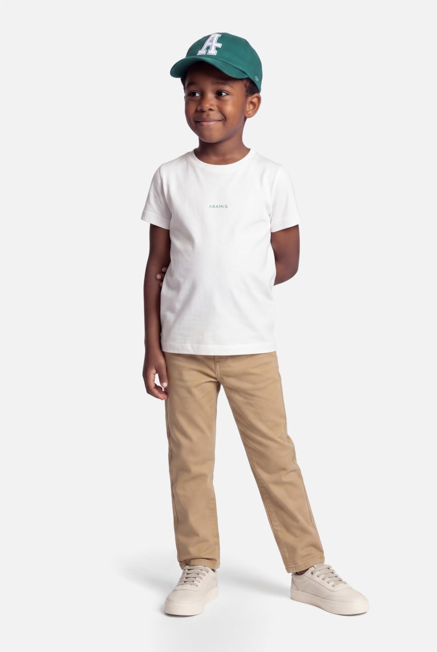 Camiseta Básica Infantil Aramis Off White — foto 2 de 3