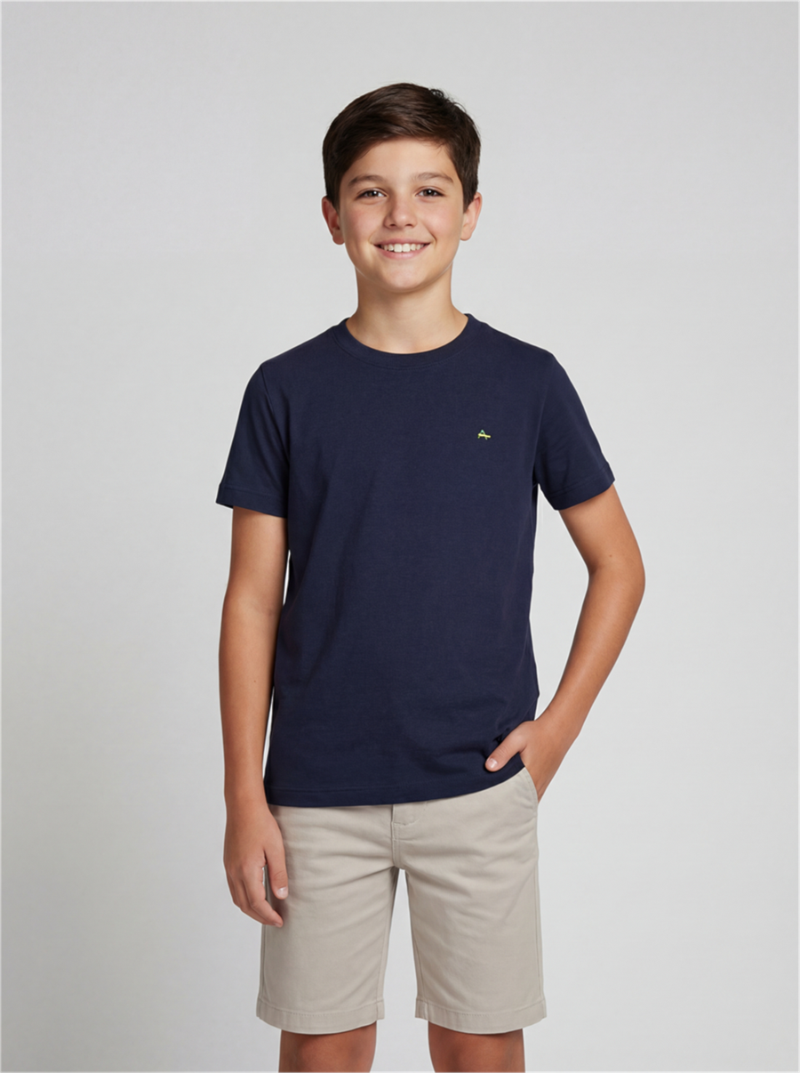Camiseta Básica Infantil Marinho — foto 1 de 5