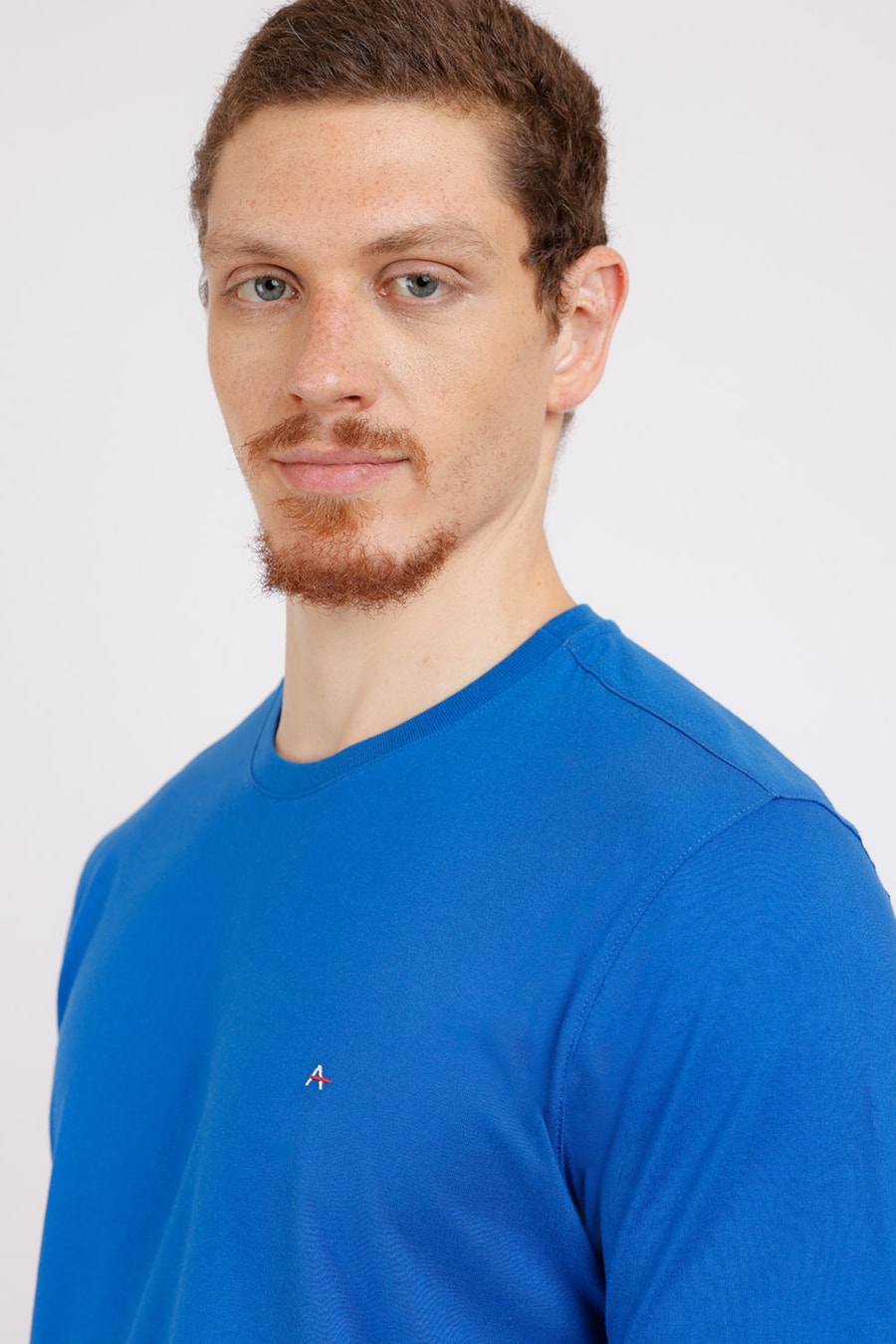 Camiseta Básica Malha Regular Azul Bic — foto 1 de 2
