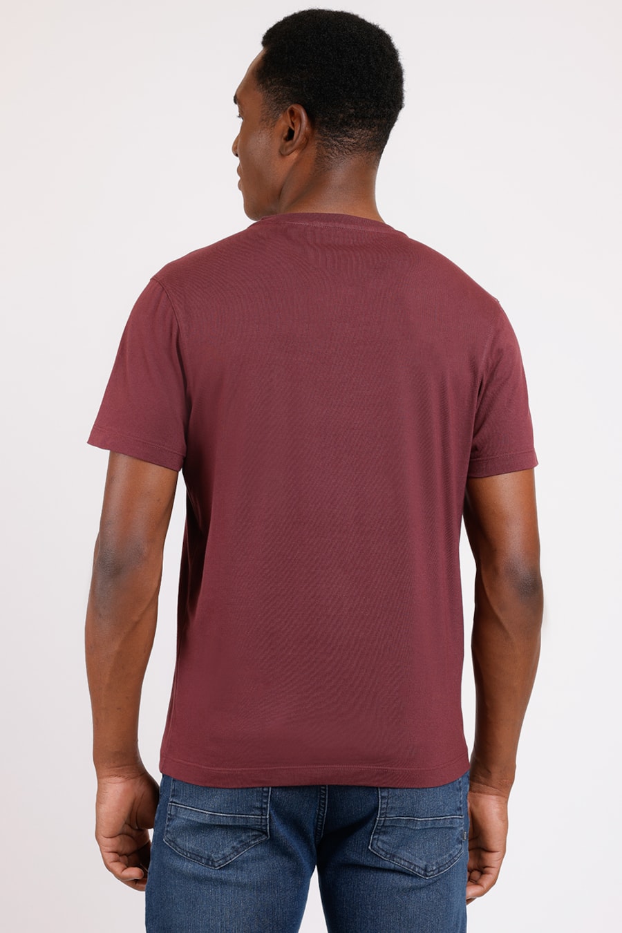 Camiseta Básica Malha Regular Burgundy — foto 2 de 2