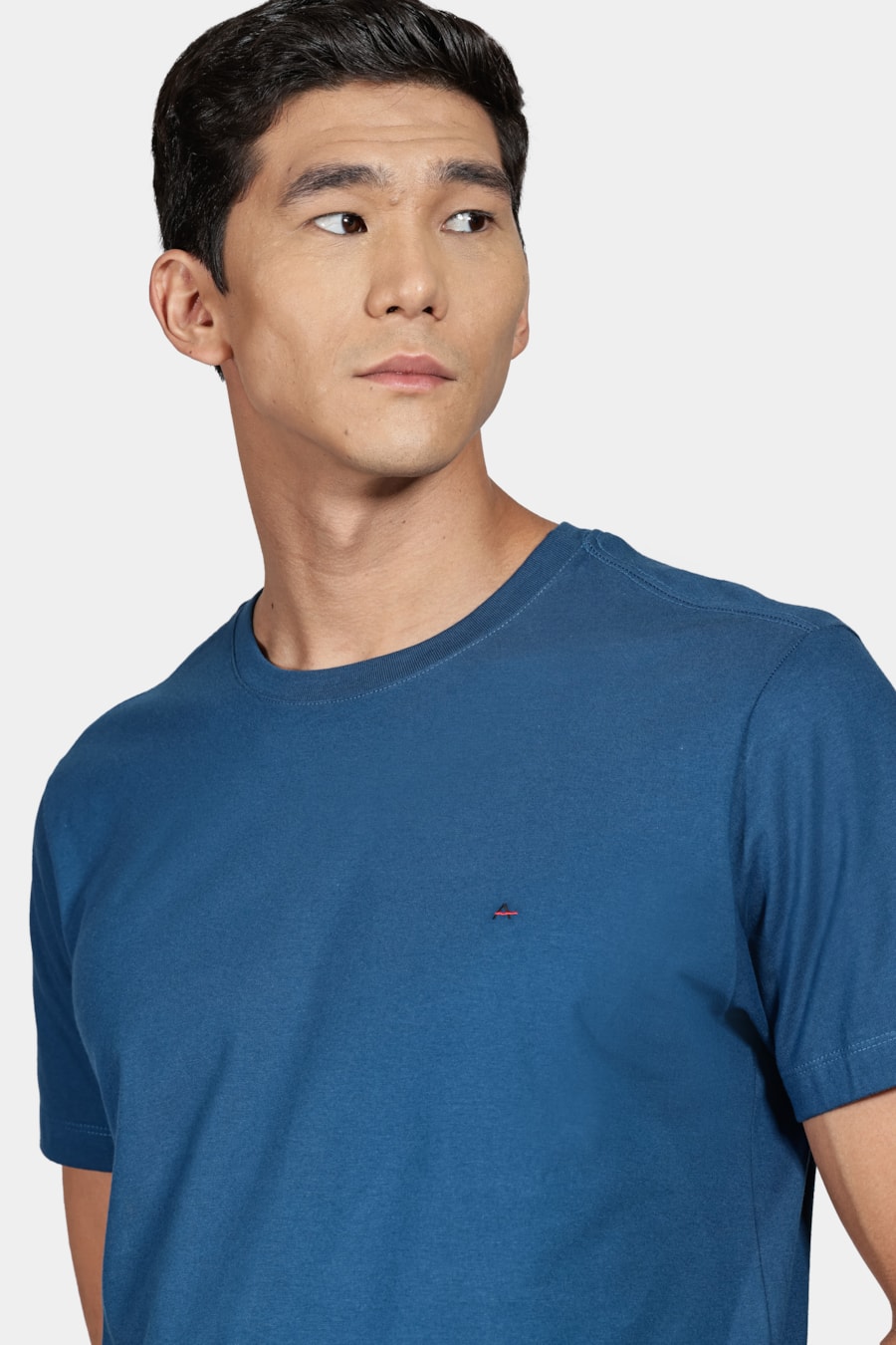 Camiseta Básica Manga Curta Azul Forte — foto 3 de 4