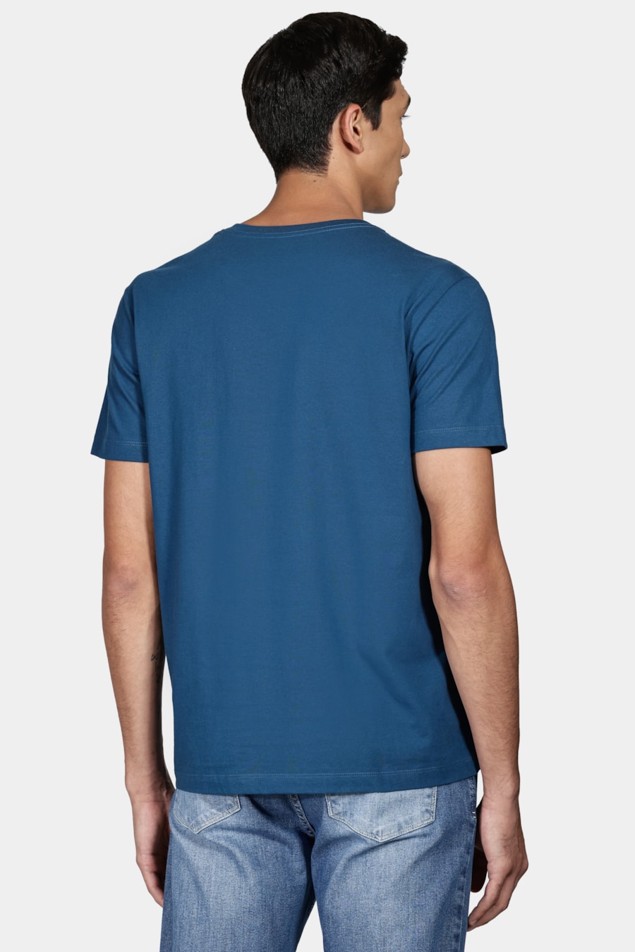 Camiseta Básica Manga Curta Azul Forte — foto 4 de 4
