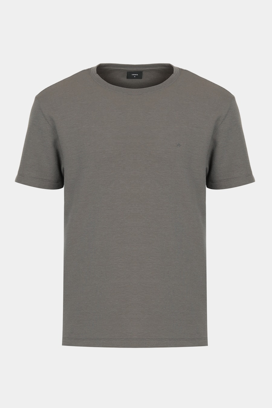 Camiseta Basica Manga Curta Com Textura Ottoman Cinza Asfalto — foto 5 de 5