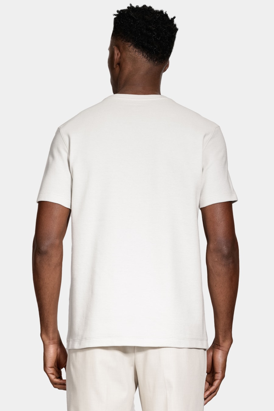 Camiseta Basica Manga Curta Com Textura Ottoman Marfim 116 — foto 4 de 5