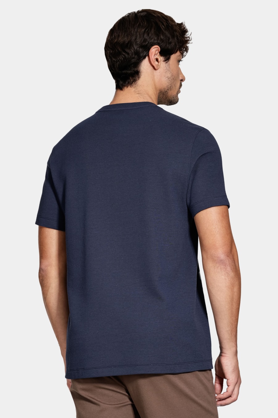 Camiseta Basica Manga Curta Com Textura Ottoman Navy — foto 4 de 5
