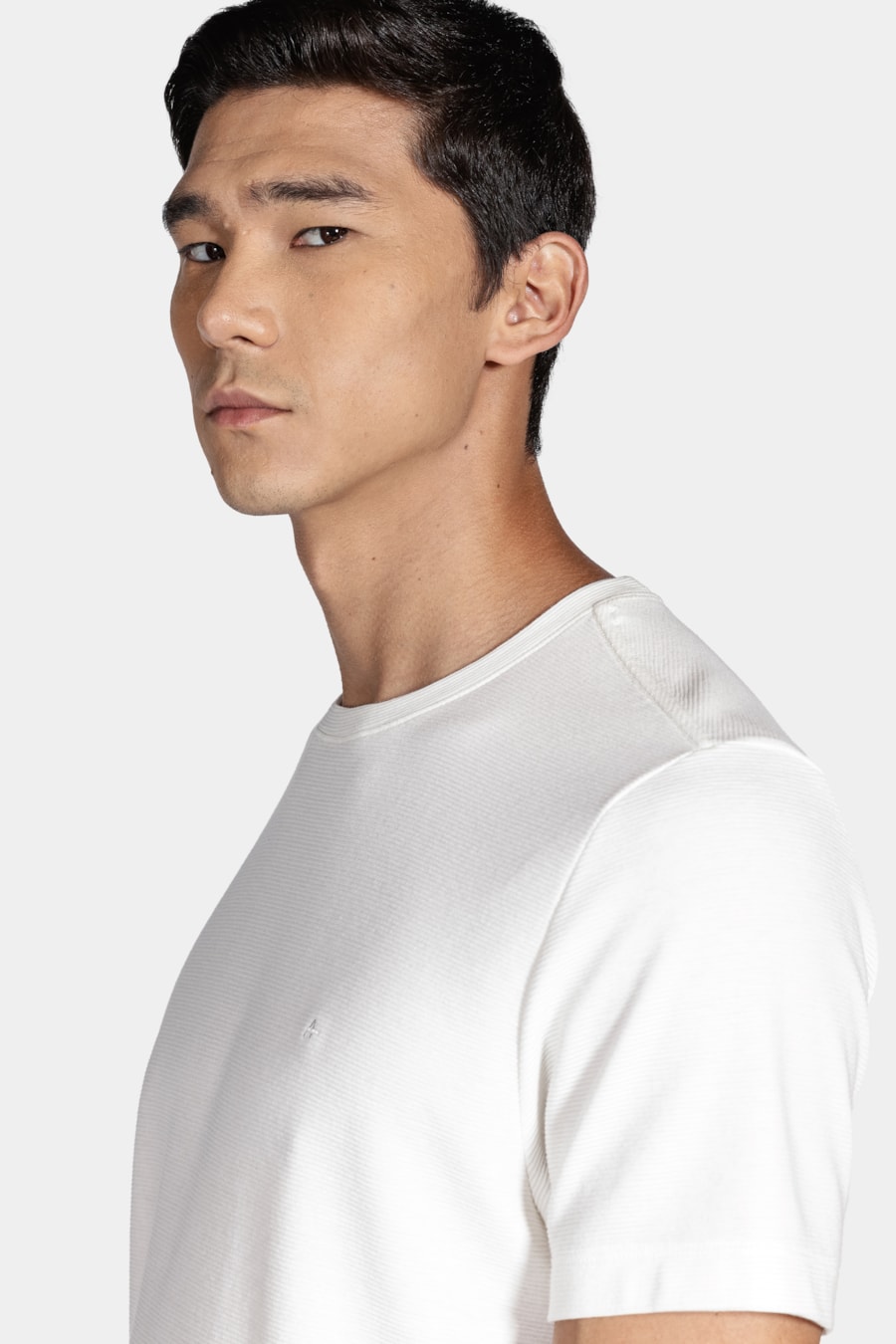 Camiseta Basica Manga Curta Com Textura Ottoman Off White — foto 3 de 5