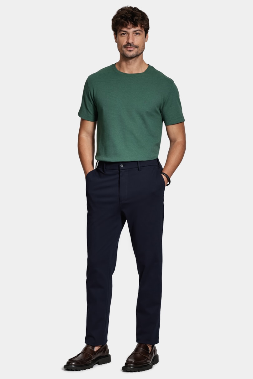 Camiseta Basica Manga Curta Com Textura Ottoman Pinho 116