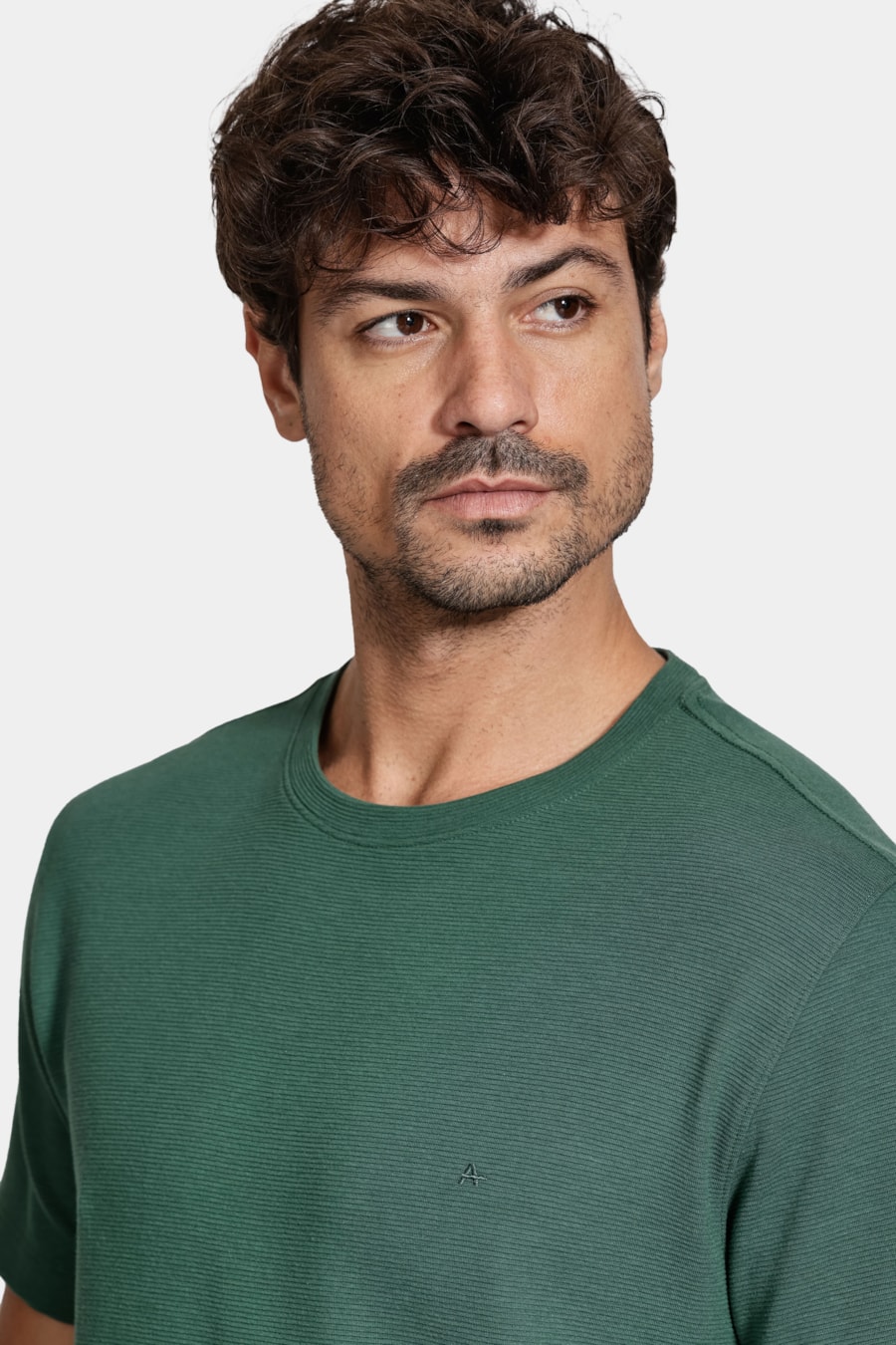 Camiseta Basica Manga Curta Com Textura Ottoman Pinho 116 — foto 3 de 5