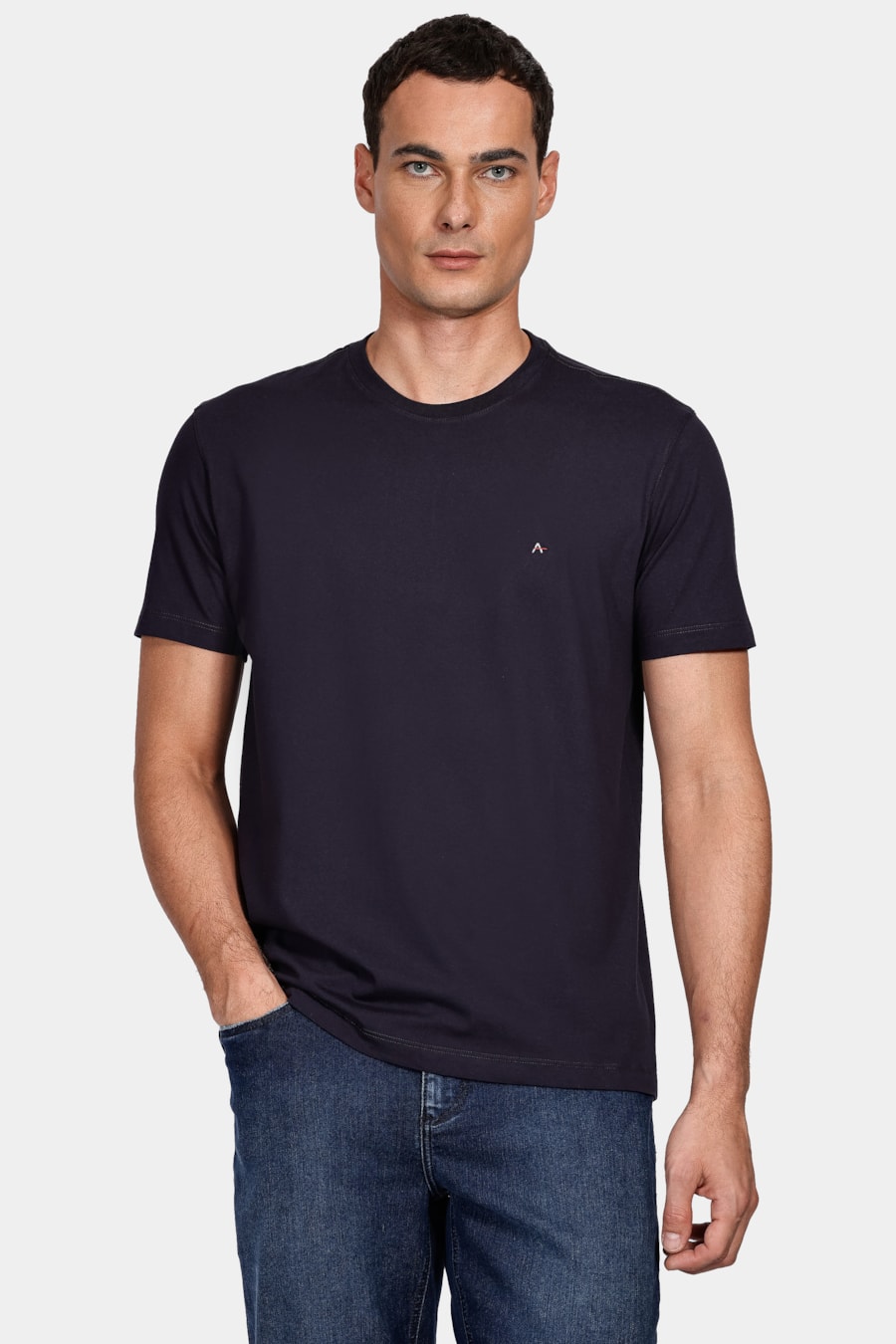 Camiseta Básica Manga Curta Marinho — foto 1 de 4