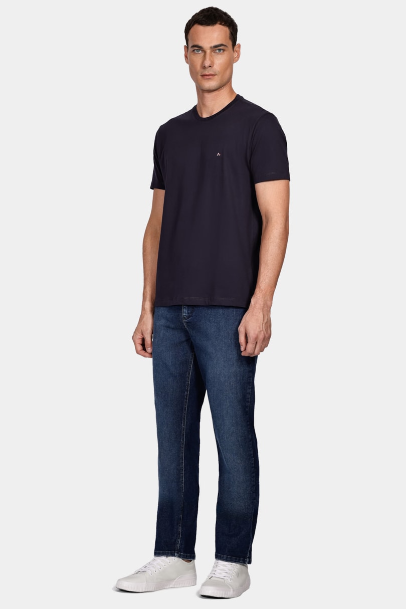 Camiseta Básica Manga Curta Marinho