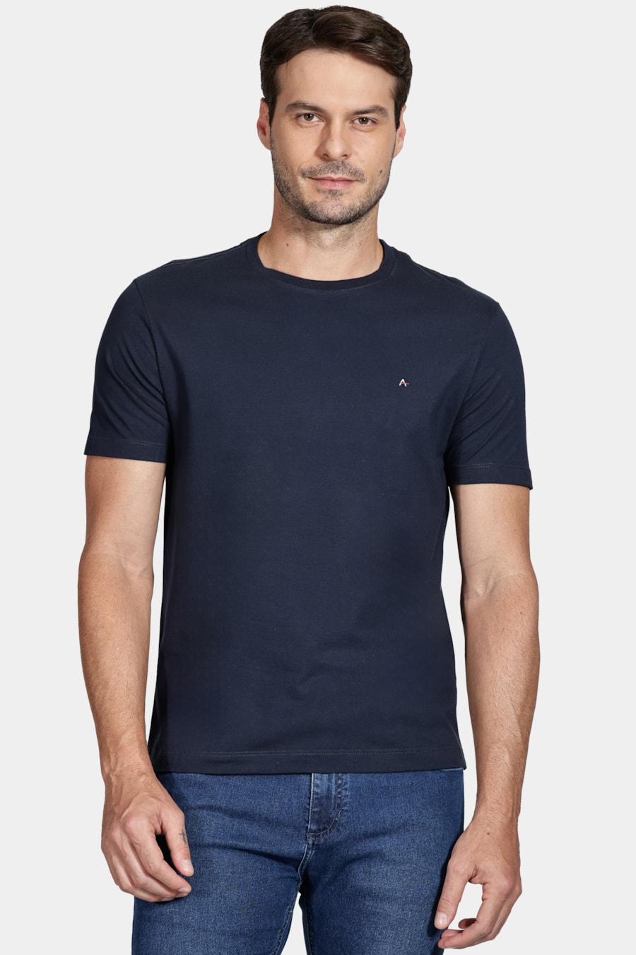 Camiseta Básica Manga Curta Marinho — foto 1 de 5
