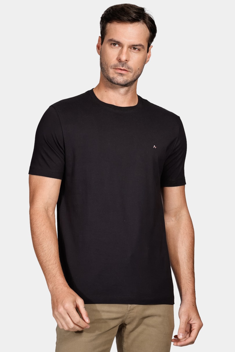 Camiseta Básica Manga Curta Preto