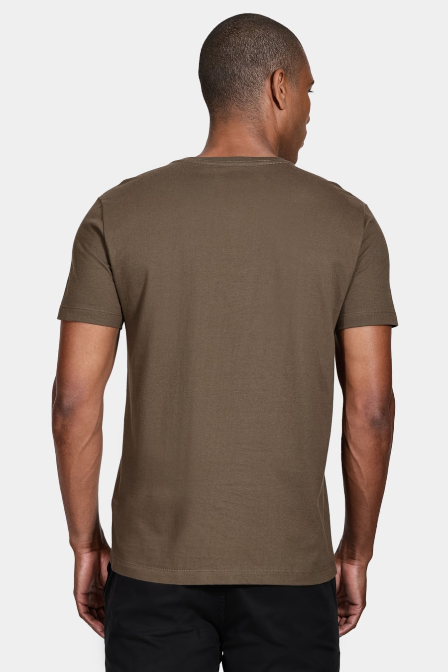 Camiseta Básica Manga Curta Verde Militar — foto 4 de 6