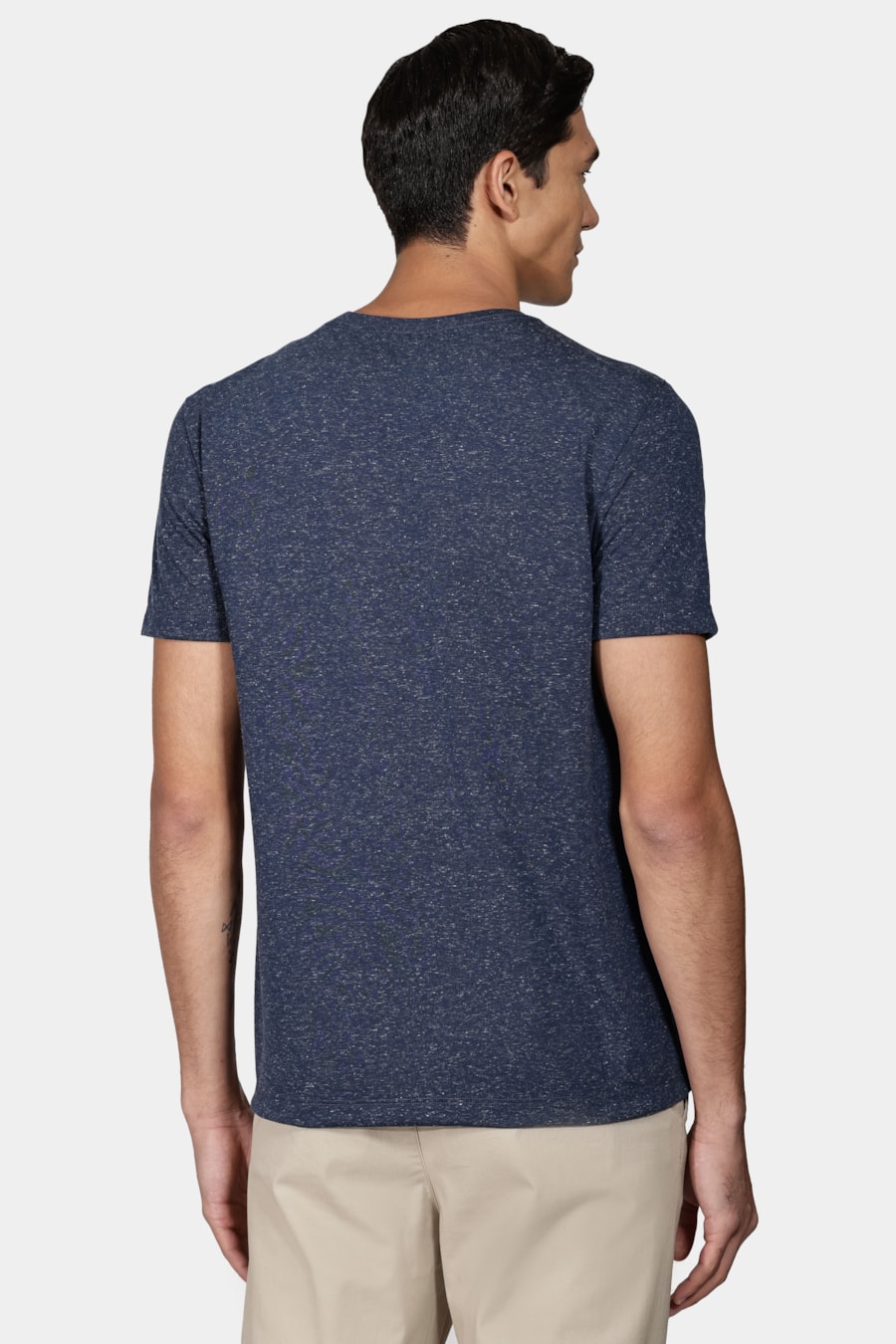Camiseta Blend Linho Marinho — foto 4 de 5