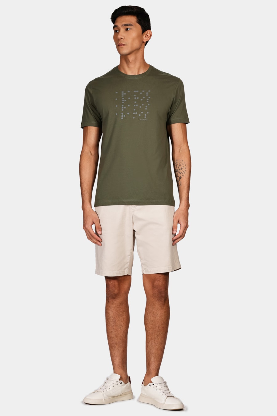 Camiseta Braile Localizado Verde Militar — foto 2 de 4