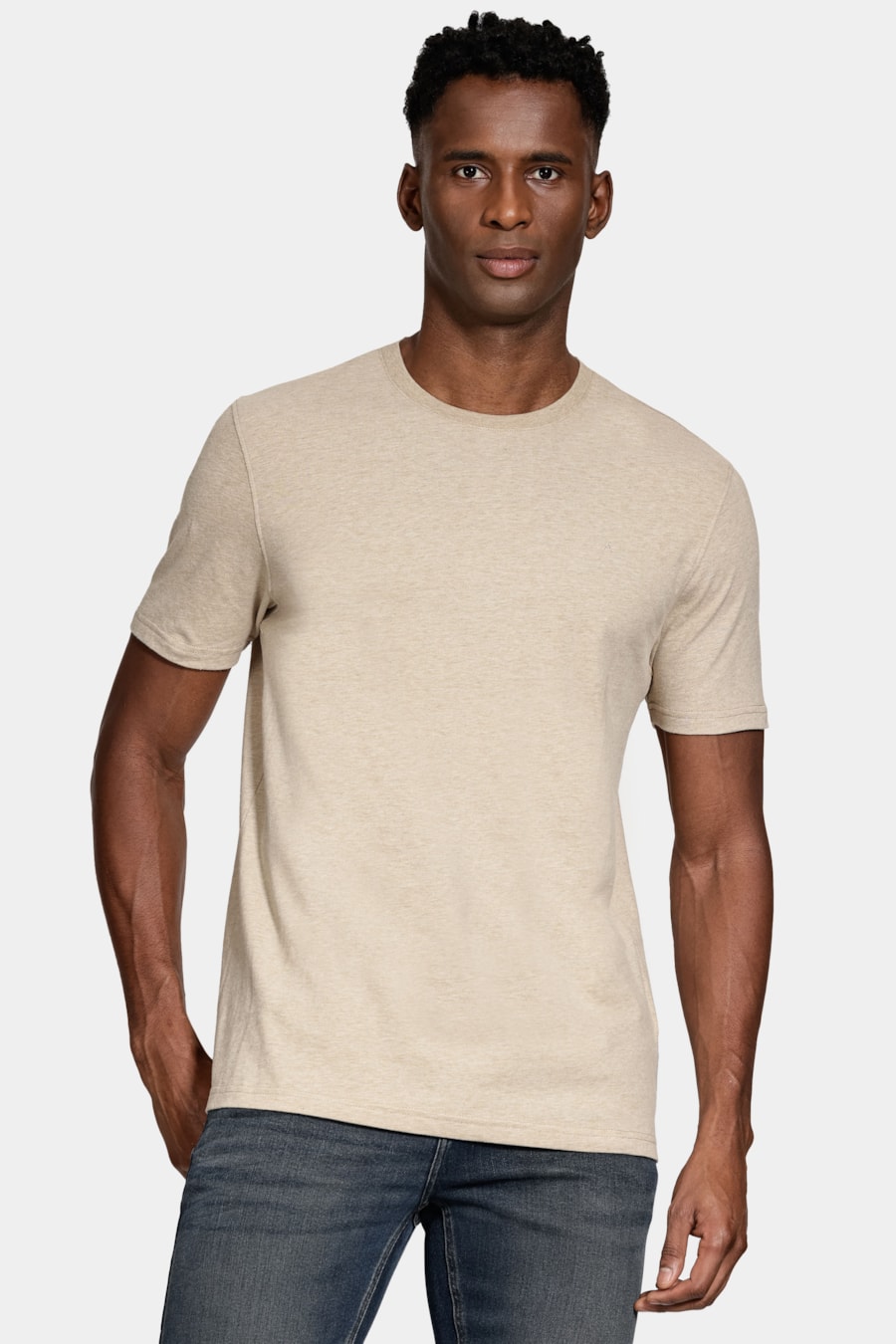 Camiseta Comfort Melange Soft Areia 116 — foto 1 de 5