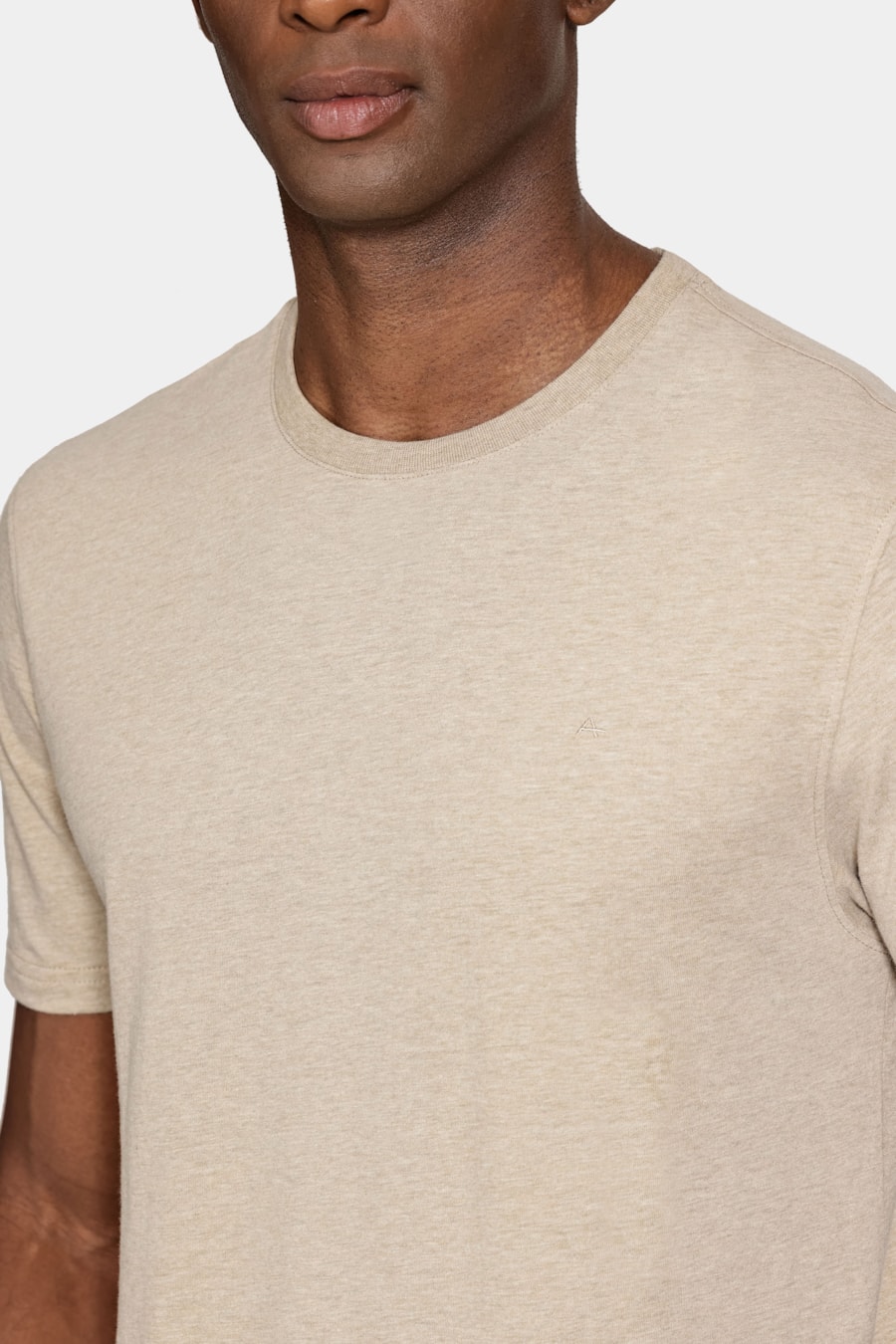 Camiseta Comfort Melange Soft Areia 116 — foto 3 de 5