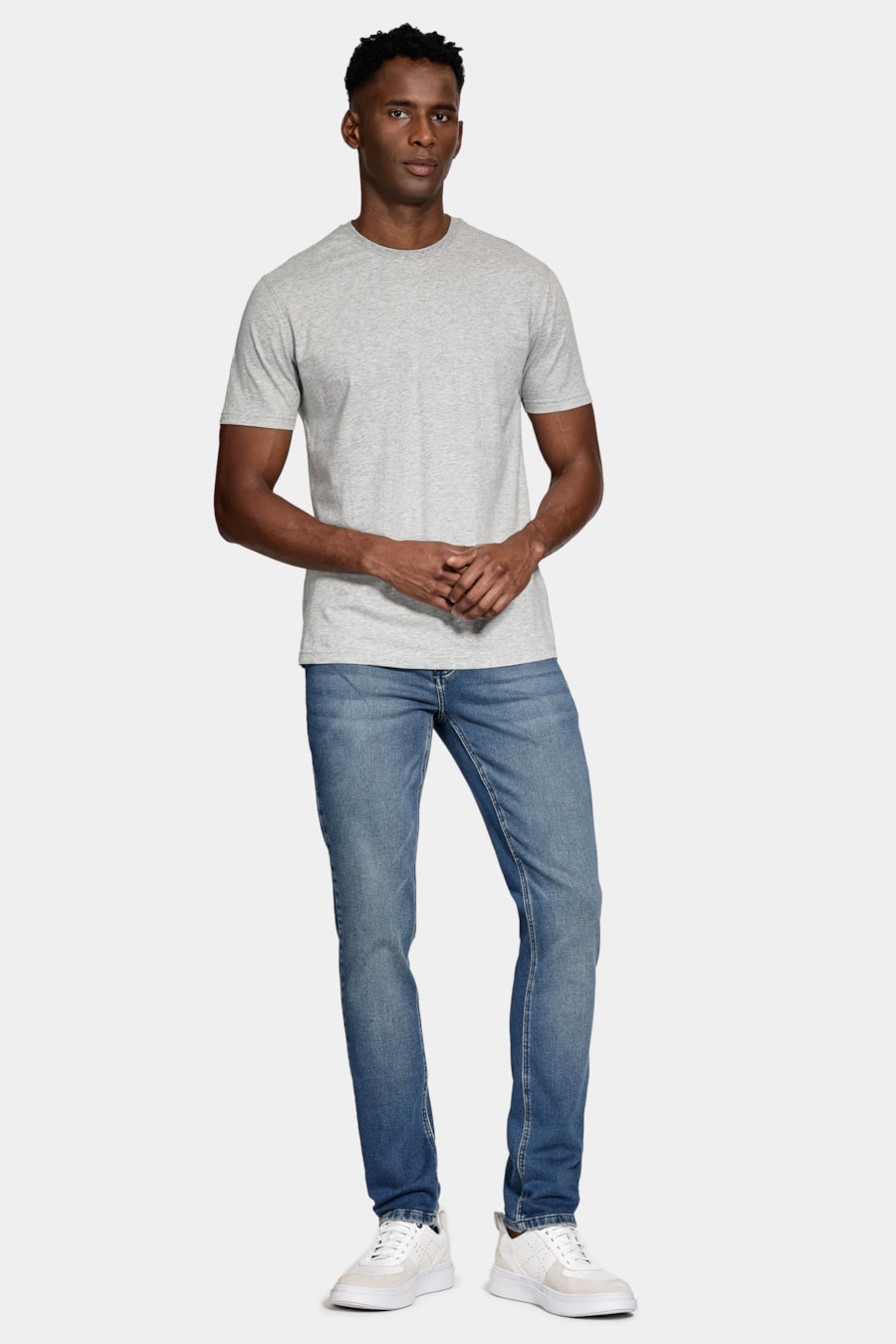 Camiseta Comfort Melange Soft Cinza Mescla — foto 2 de 5