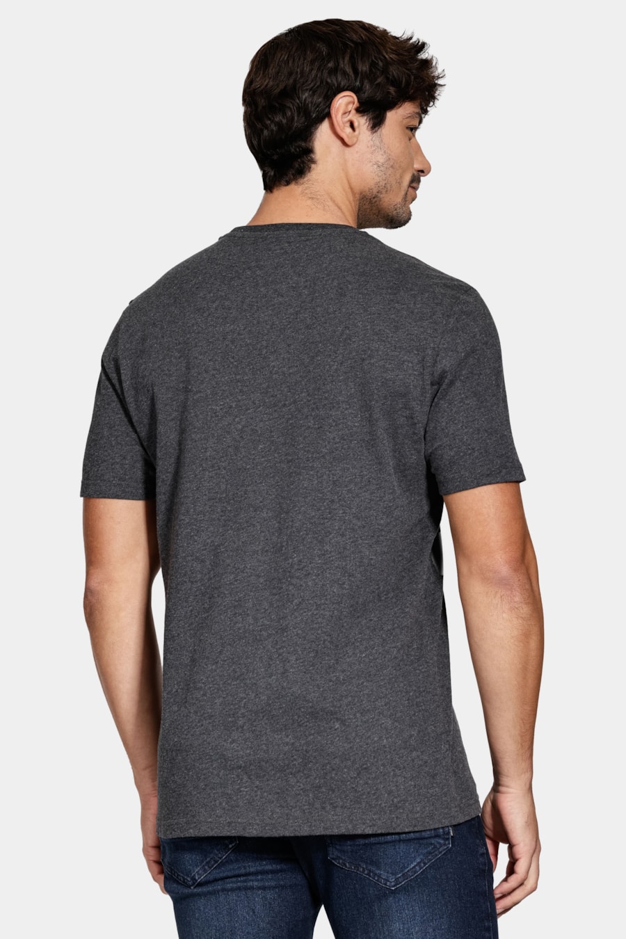 Camiseta Comfort Melange Soft Preto — foto 4 de 5
