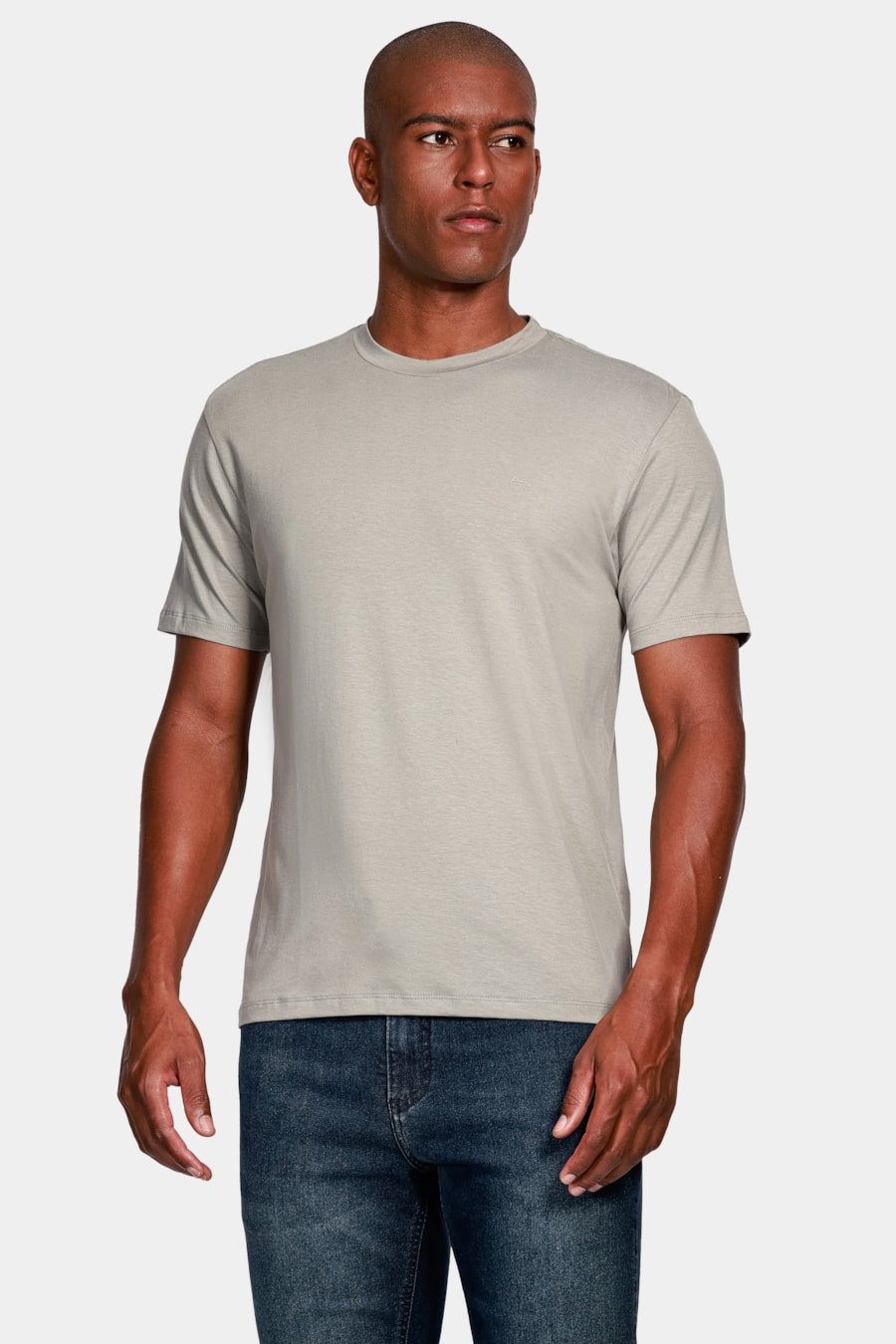 Camiseta Cotton Liocel D+ Cinza Prata — foto 1 de 4
