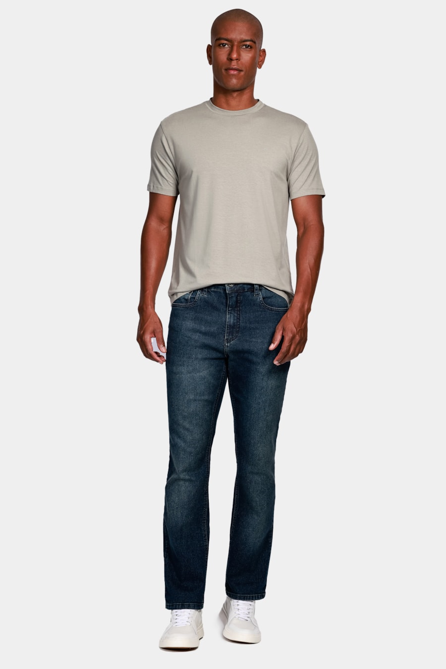 Camiseta Cotton Liocel D+ Cinza Prata — foto 2 de 4