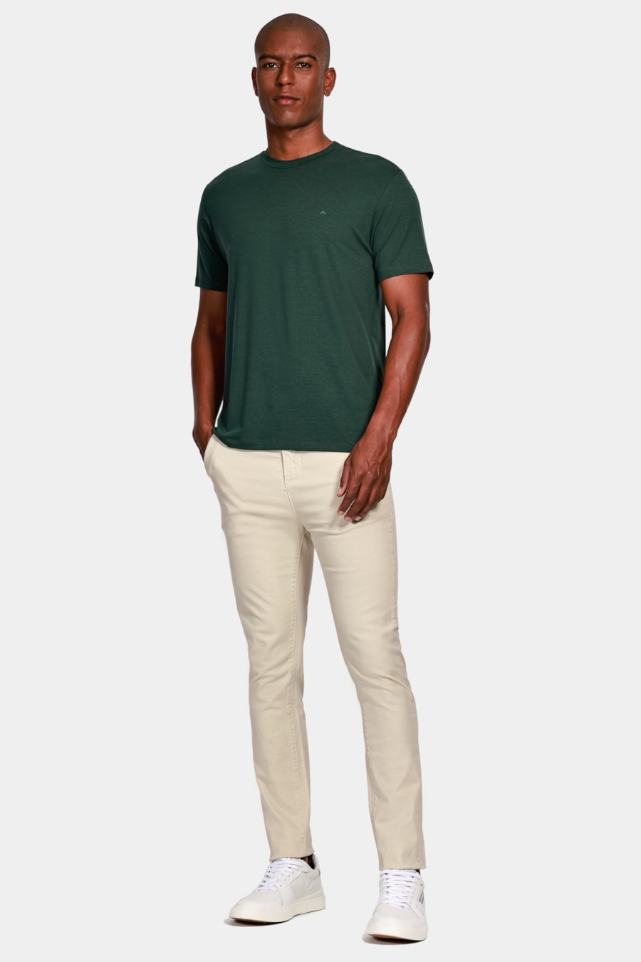 Camiseta Cotton Liocel D+ Verde Musgo — foto 2 de 4