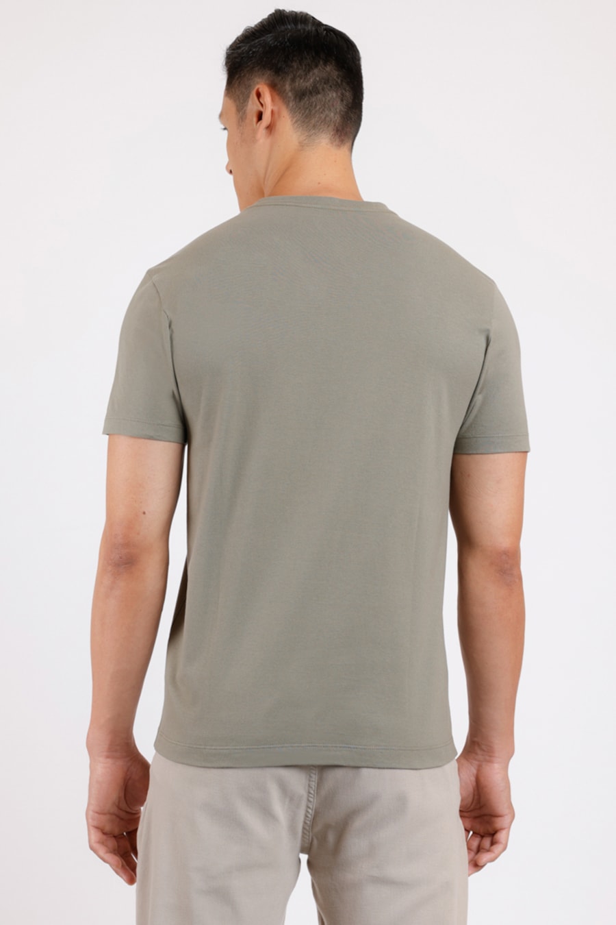 Camiseta Estampa Assinatura Peito Verde Militar — foto 2 de 2