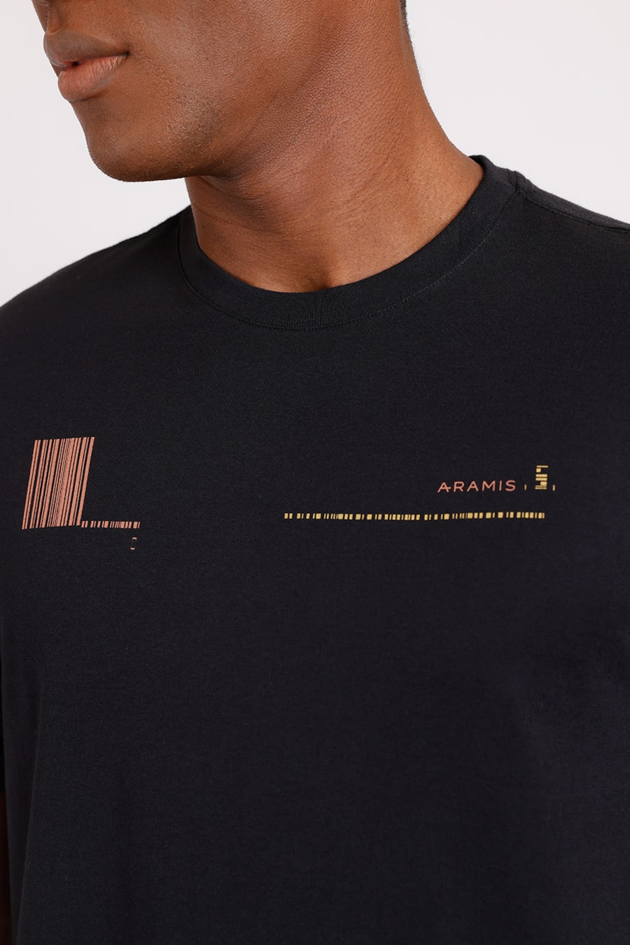 Camiseta Estampa Barcode Preto — foto 1 de 2