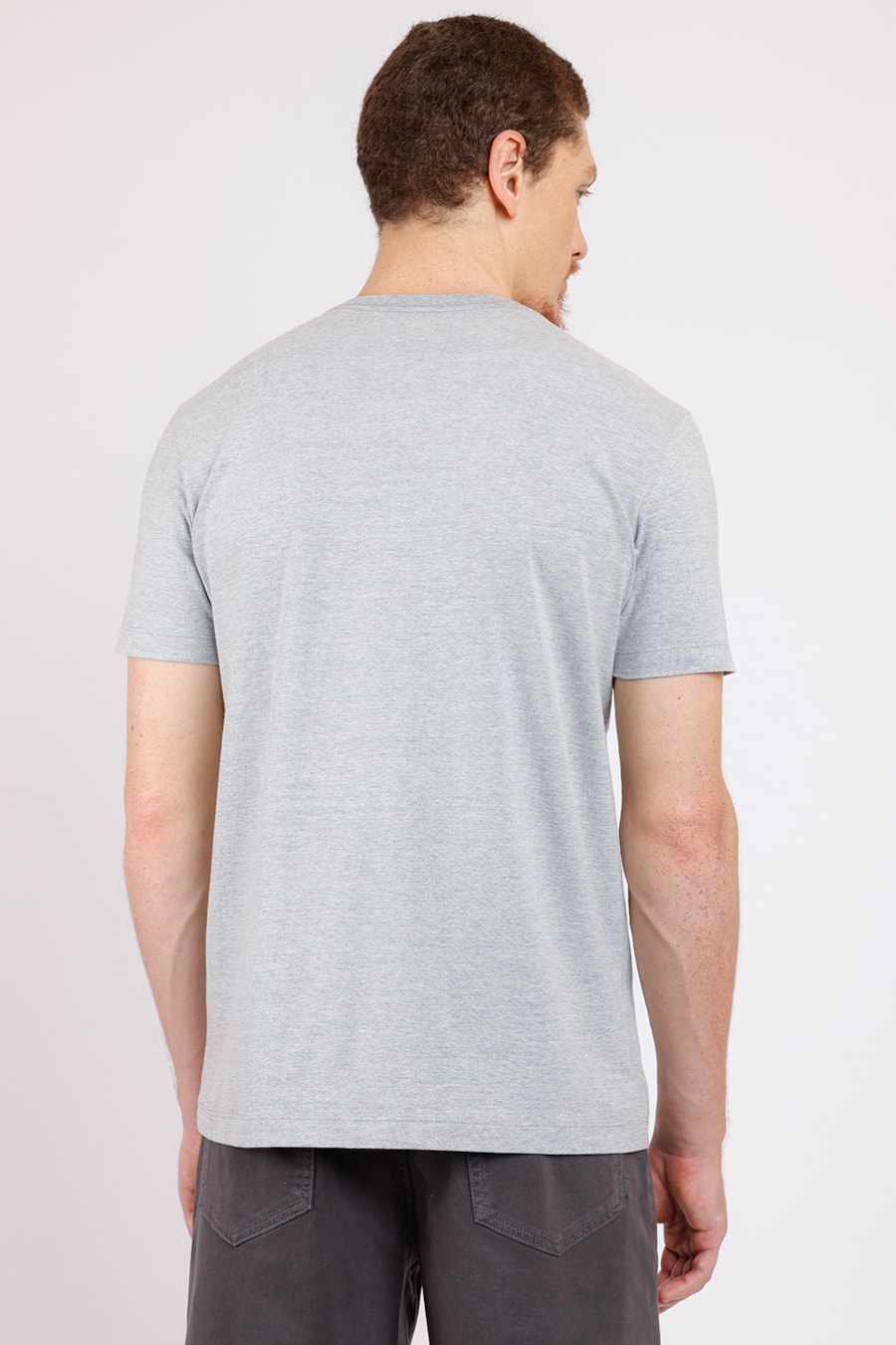 Camiseta Estampa Flower Photo Cinza Mescla — foto 2 de 2