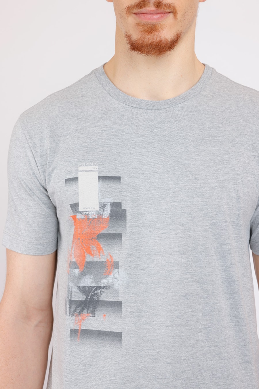 Camiseta Estampa Lateral Lírio Cinza Mescla — foto 1 de 2