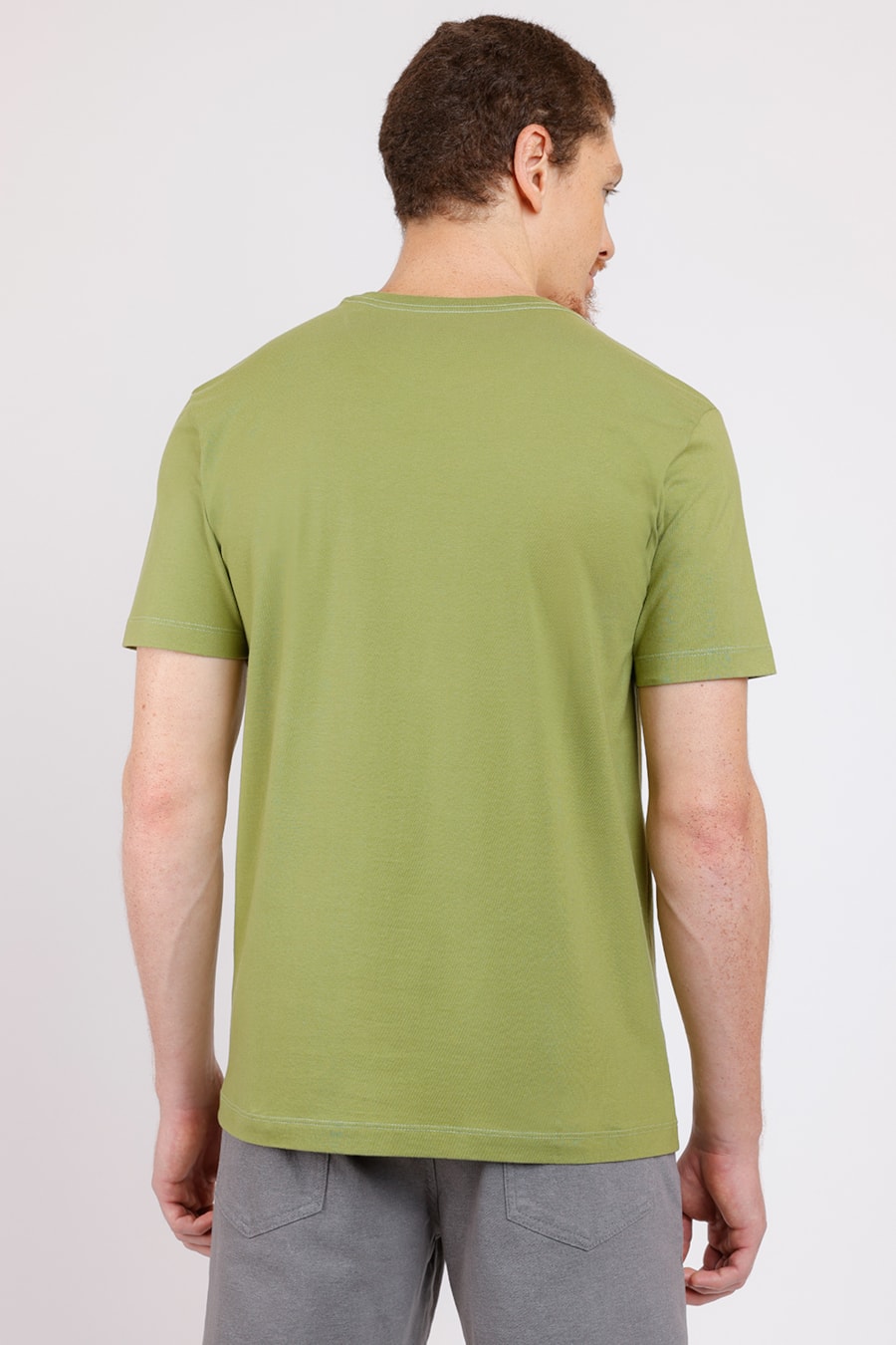 Camiseta Estampa Lateral Lírio Verde Matcha — foto 2 de 2