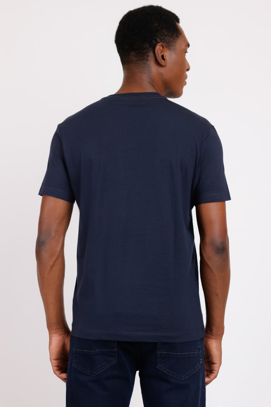 Camiseta Estampa Logo Esfumado Marinho — foto 2 de 2