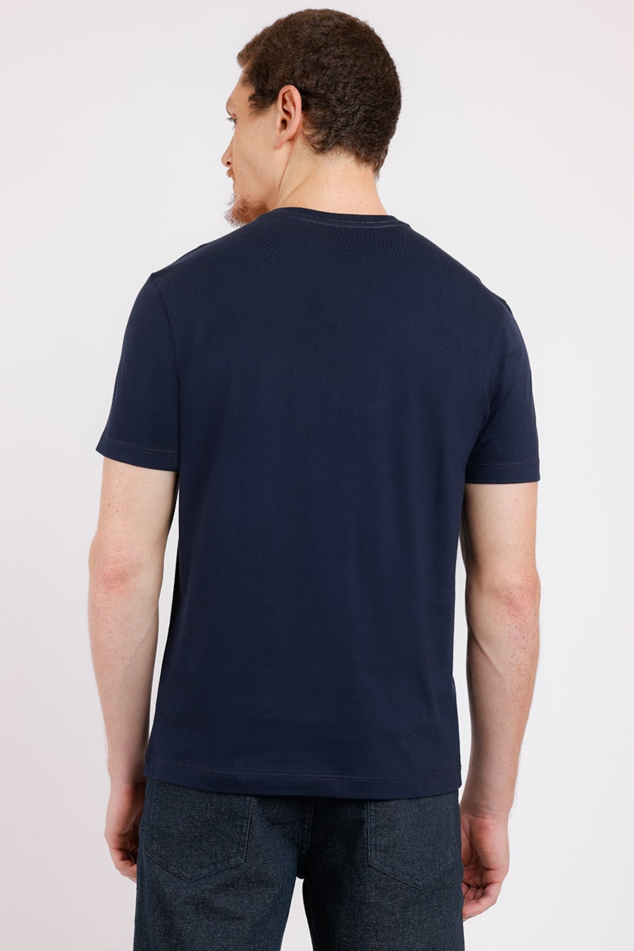 Camiseta Estampa Logo Geométrico Marinho — foto 2 de 2