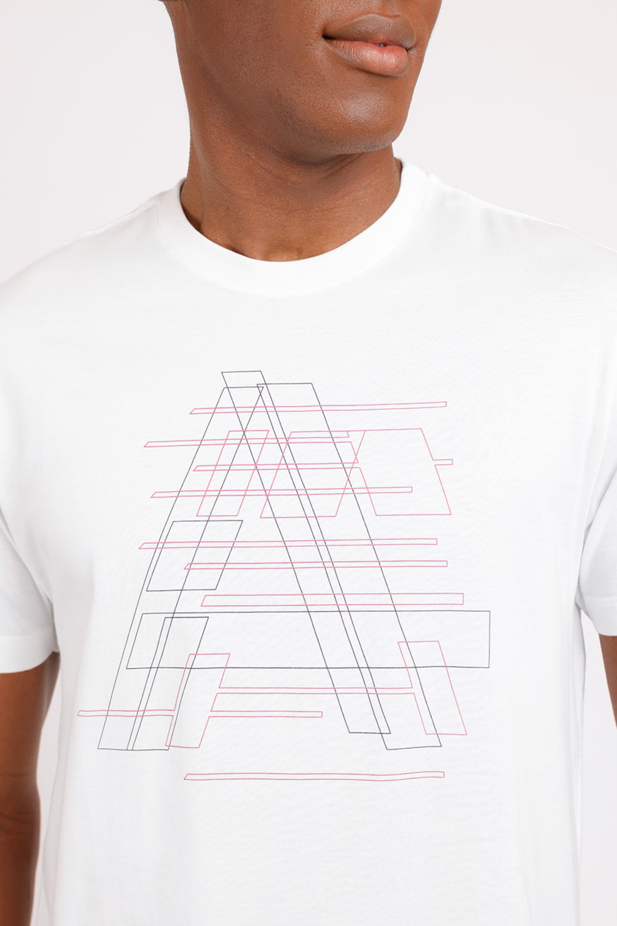 Camiseta Estampa Logo Geométrico Off White — foto 1 de 2