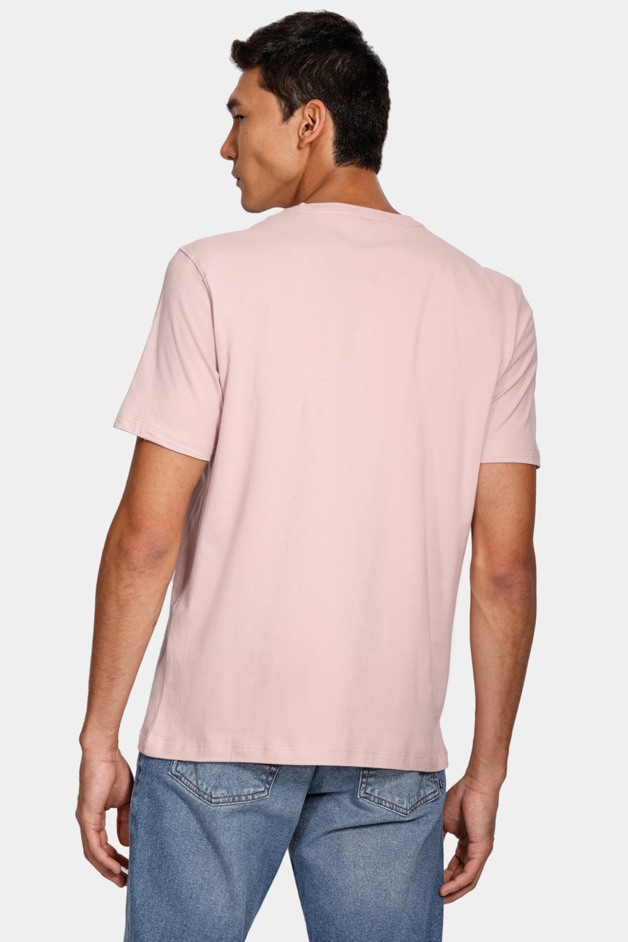 Camiseta Estampa Retângulos Rosa Seco — foto 4 de 4