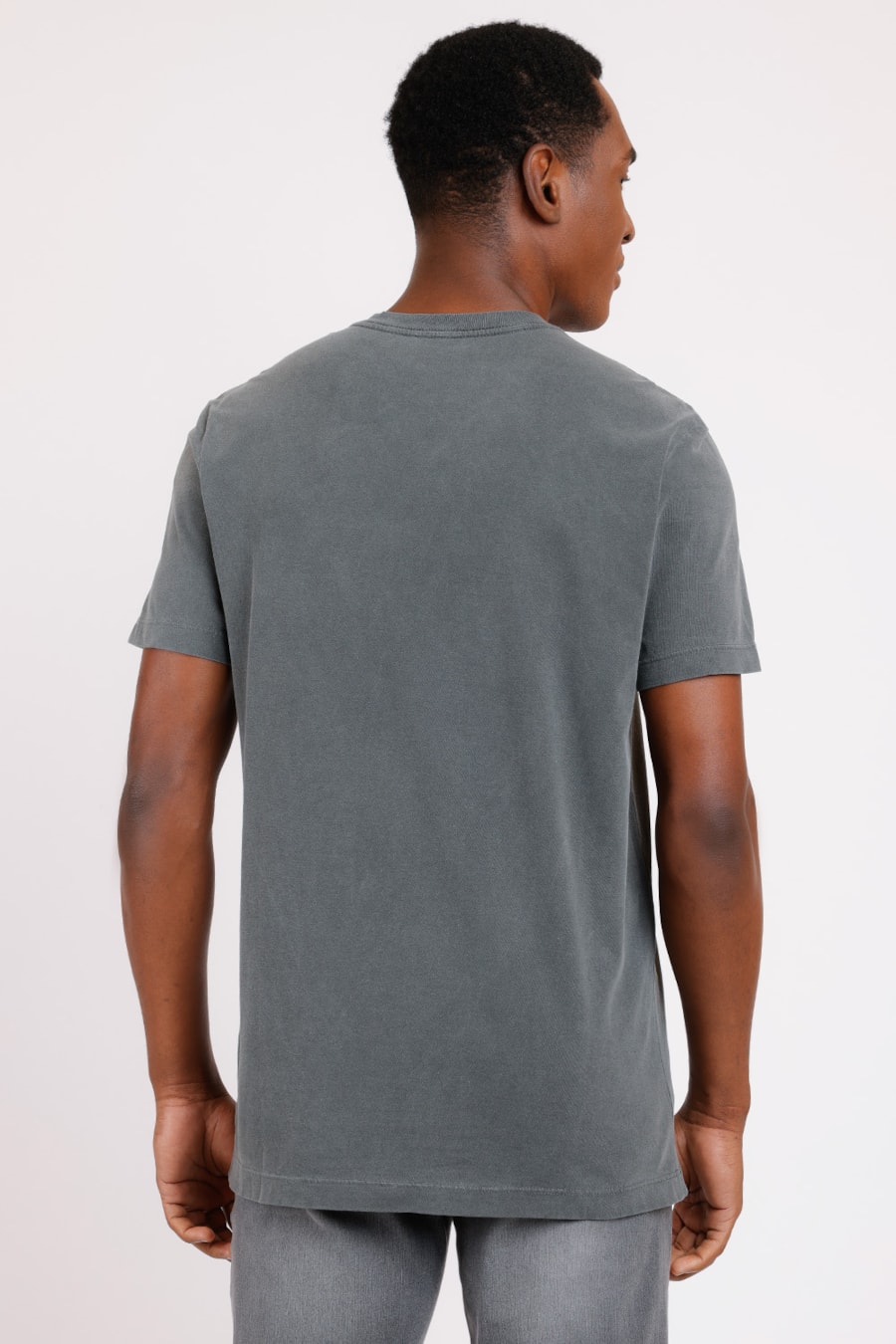 Camiseta Estonada Assinatura Peito Preto — foto 2 de 2