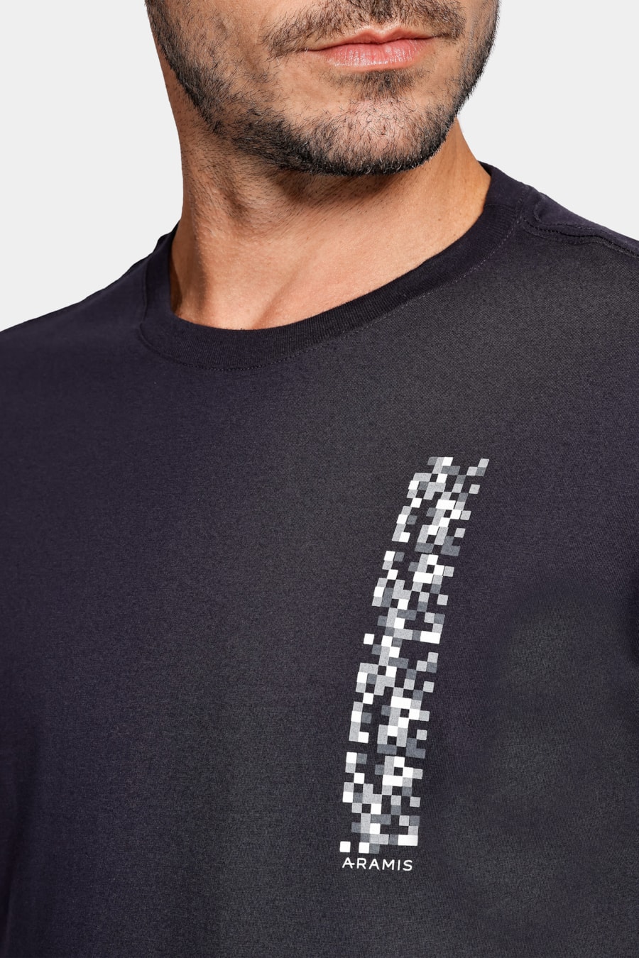 Camiseta Faixa Pixels Marinho — foto 3 de 4