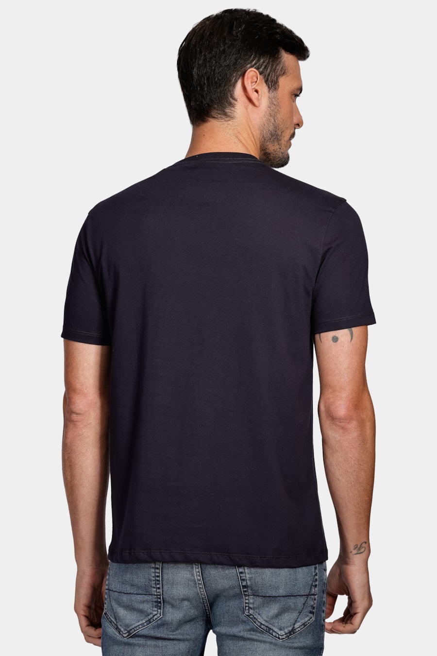Camiseta Faixa Pixels Marinho — foto 4 de 4