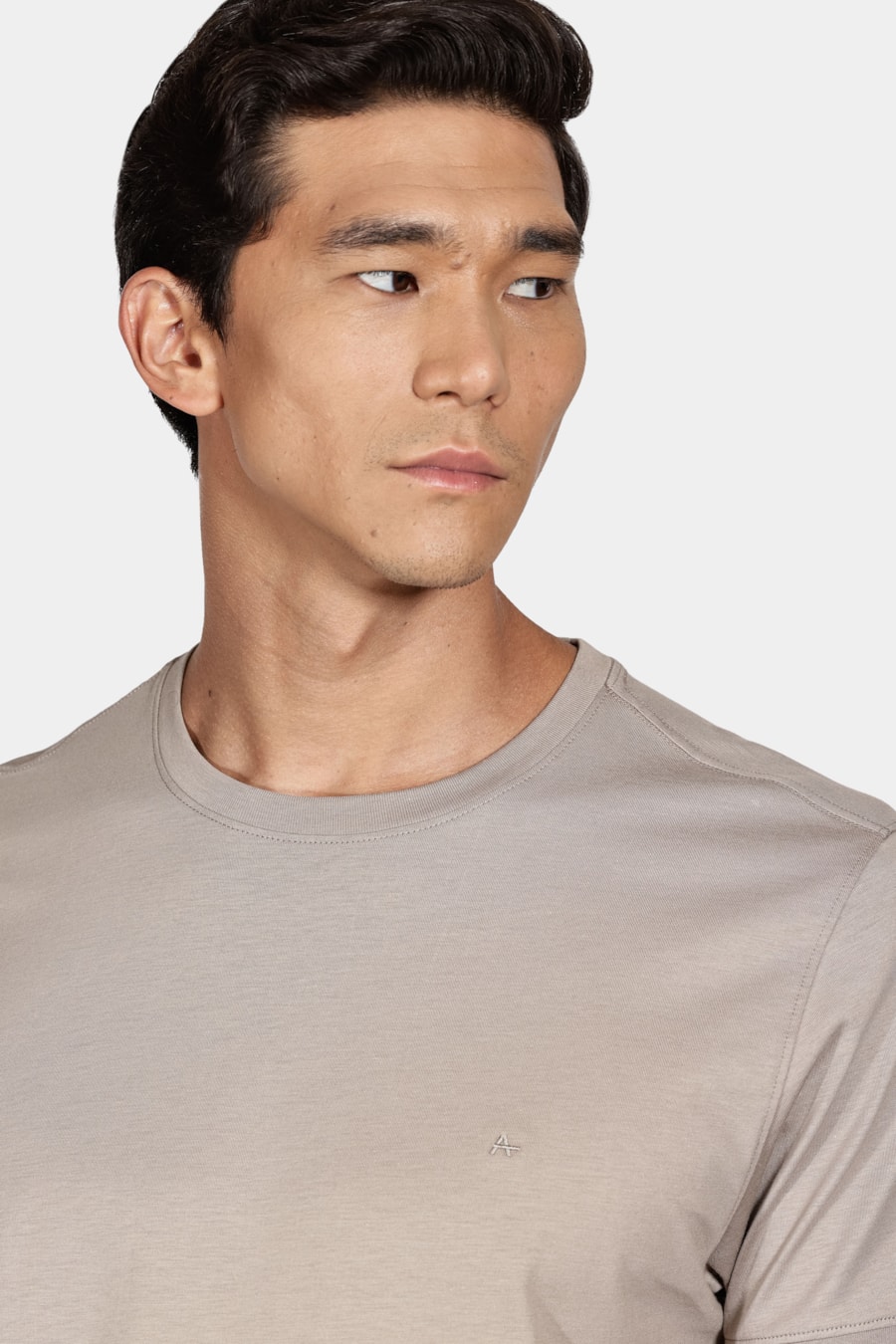 Camiseta Gola Careca de Algodão Pima Amendoa — foto 3 de 5