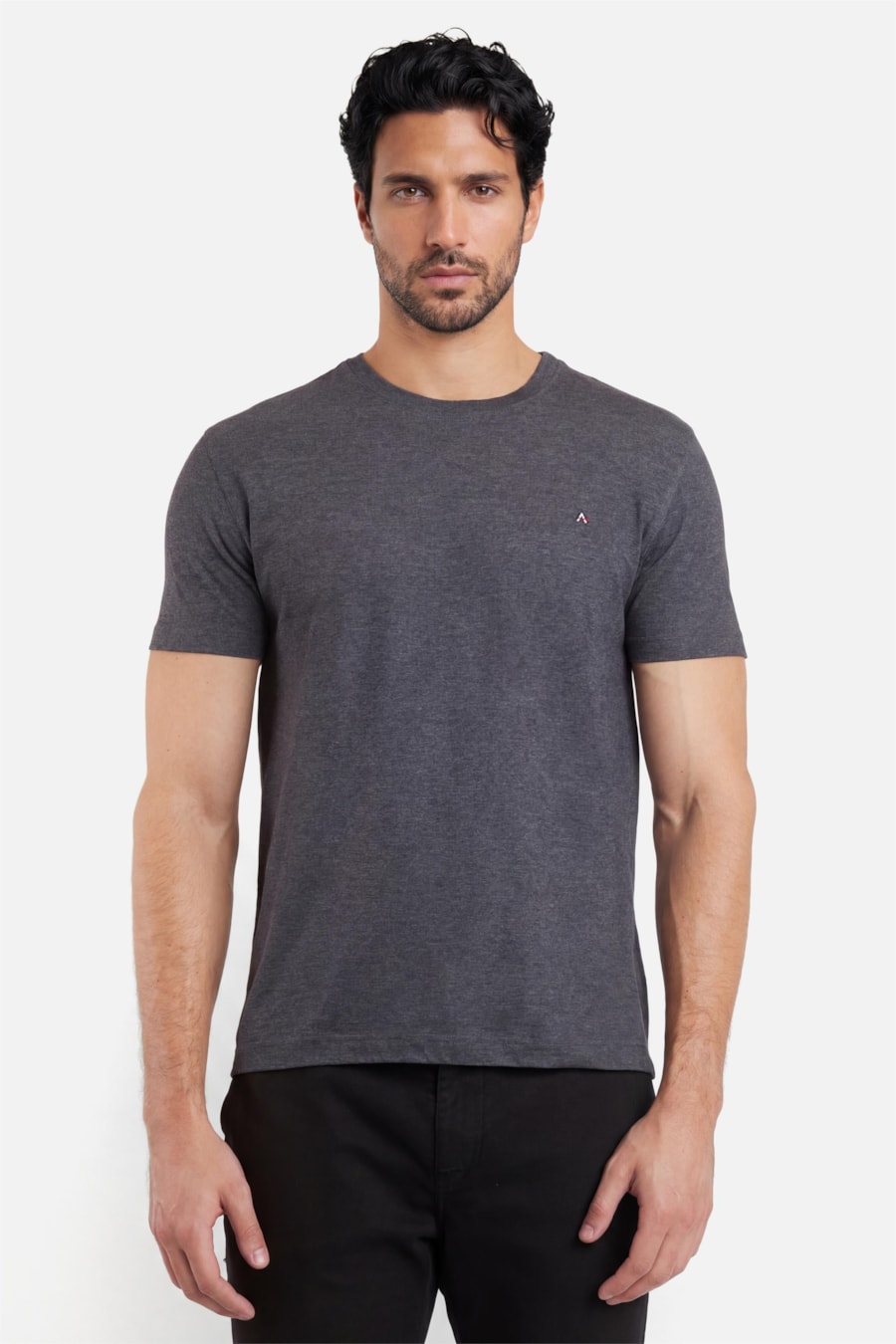 Camiseta Gola Careca Grafite Mescla — foto 1 de 4
