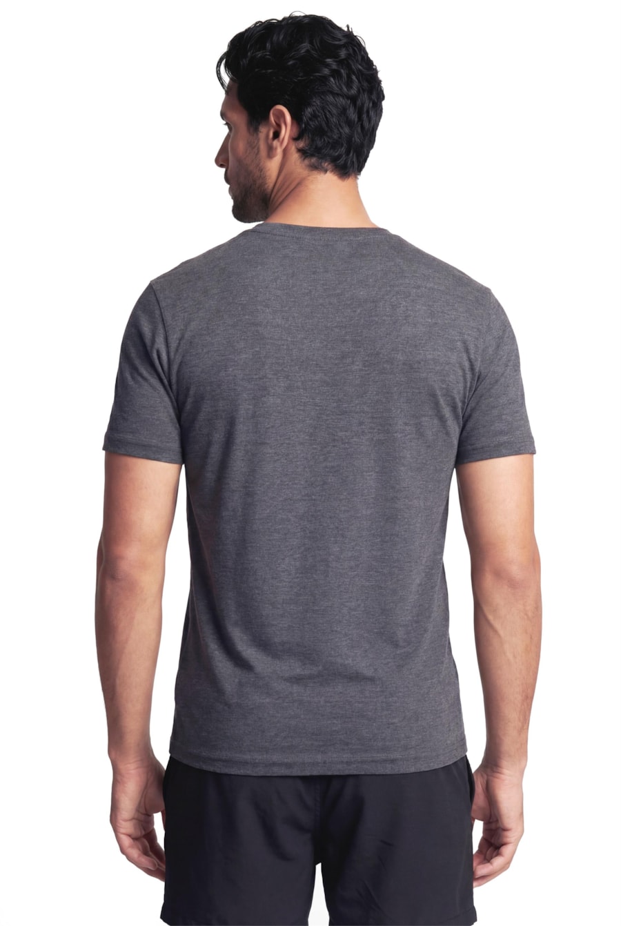 Camiseta Gola Careca Grafite Mescla — foto 4 de 4