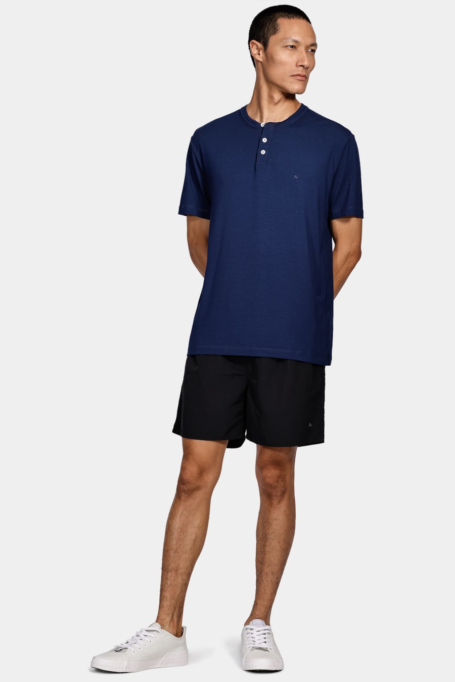 Camiseta Gola Portuguesa Lisa Marinho — foto 2 de 4